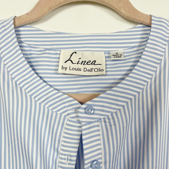 Linea Louis Dell'Olio Pinstripe Sleeve Shirt NEW - Picture 4 of 6